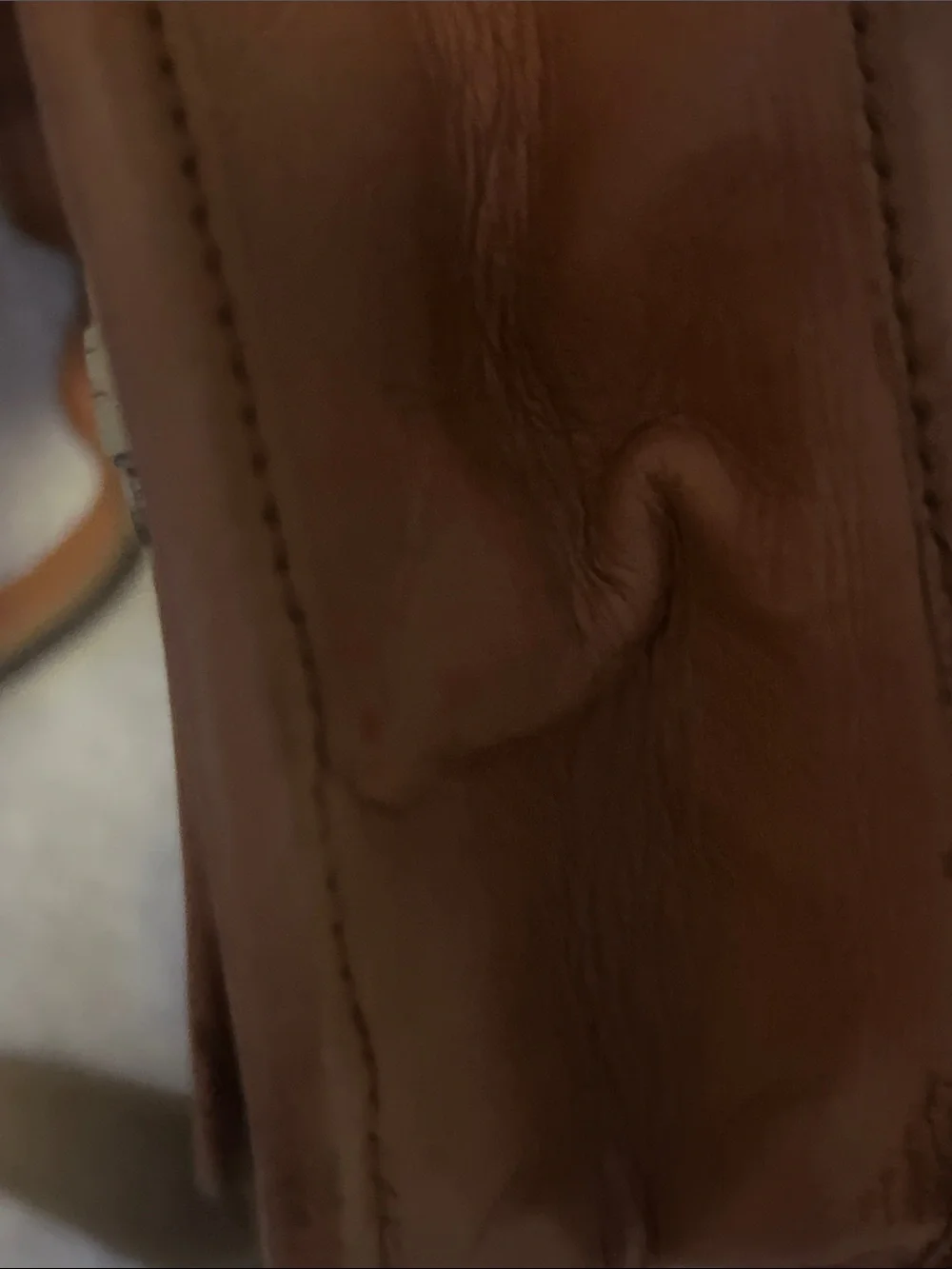 Vintage Tan Leather Crossbody Bag - Vintage